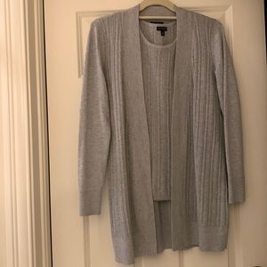Talbots Soft Gray Knit Cardigan